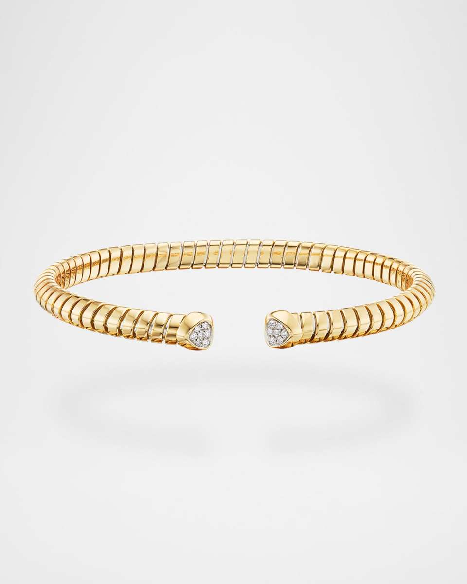 18K Yellow Gold Trisolina Diamond Cuff